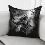 Dark Samurai Warrior Print Pillow Cover