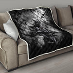 Dark Samurai Warrior Print Quilt