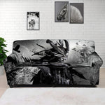 Dark Samurai Warrior Print Sofa Cover