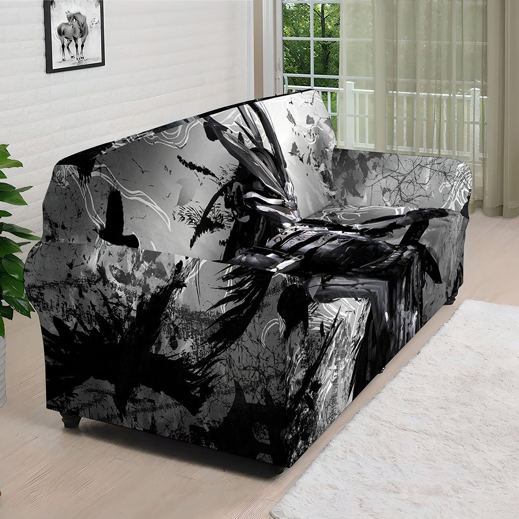 Dark Samurai Warrior Print Sofa Cover