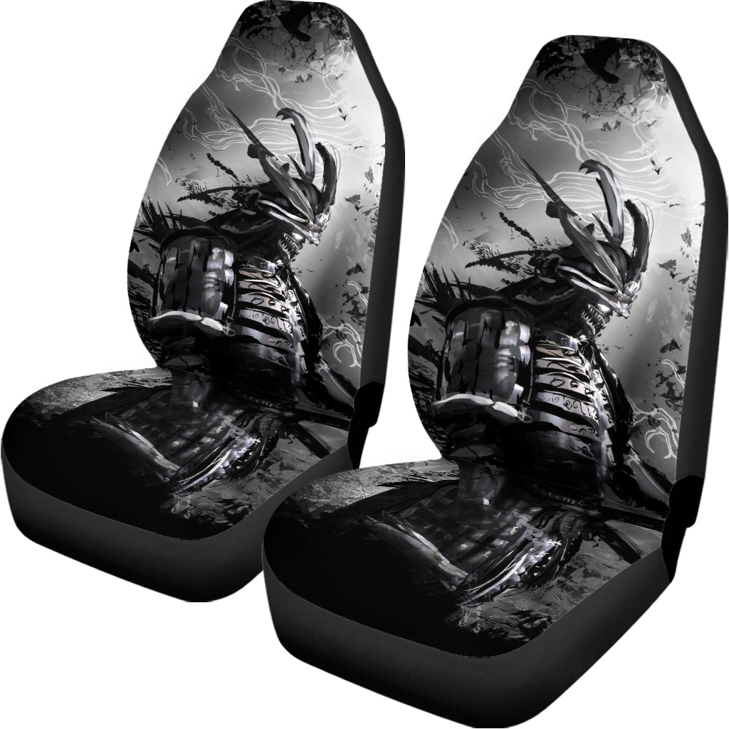Dark Samurai Warrior Print Universal Fit Car Seat Covers