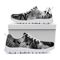Dark Samurai Warrior Print White Running Shoes