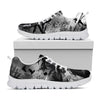 Dark Samurai Warrior Print White Sneakers