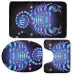 Dark Scorpio Zodiac Sign Print 3 Piece Bath Mat Set