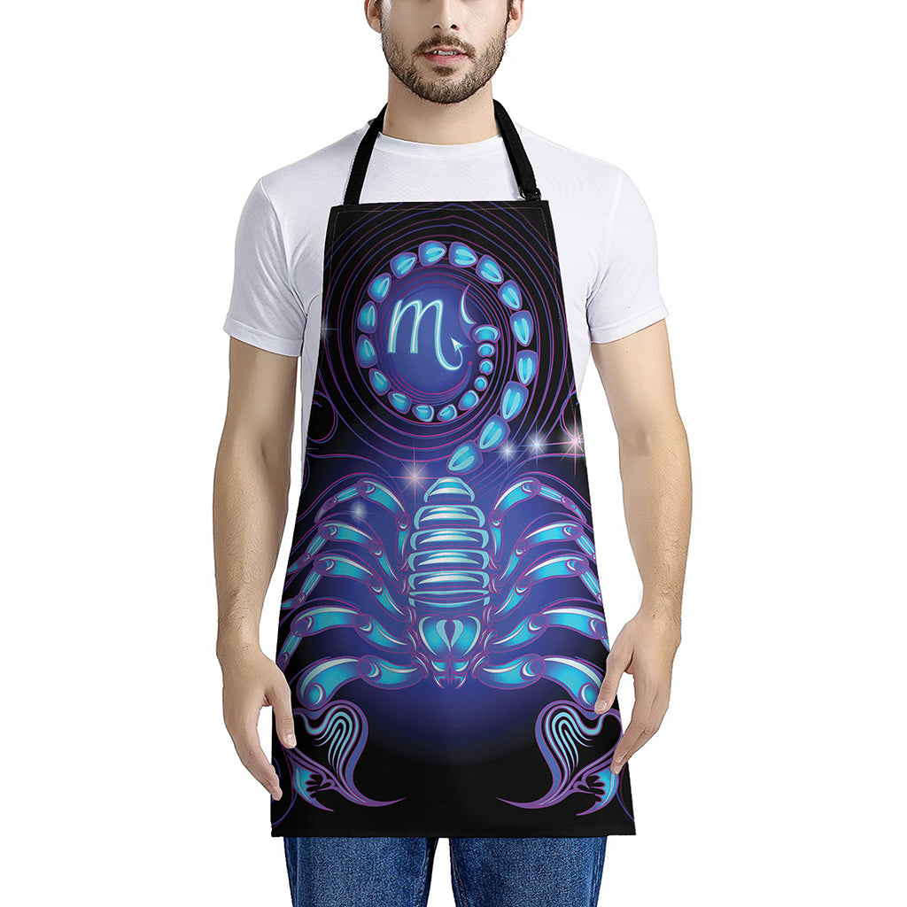 Dark Scorpio Zodiac Sign Print Apron