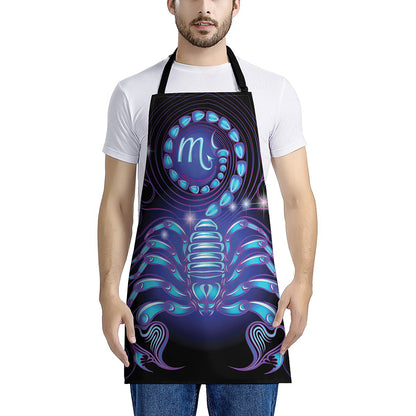 Dark Scorpio Zodiac Sign Print Apron