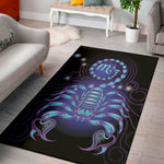 Dark Scorpio Zodiac Sign Print Area Rug
