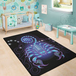 Dark Scorpio Zodiac Sign Print Area Rug