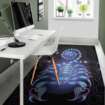 Dark Scorpio Zodiac Sign Print Area Rug