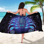 Dark Scorpio Zodiac Sign Print Beach Sarong Wrap