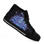 Dark Scorpio Zodiac Sign Print Black High Top Shoes