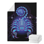 Dark Scorpio Zodiac Sign Print Blanket