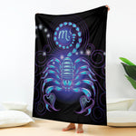 Dark Scorpio Zodiac Sign Print Blanket