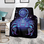 Dark Scorpio Zodiac Sign Print Blanket