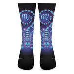 Dark Scorpio Zodiac Sign Print Crew Socks