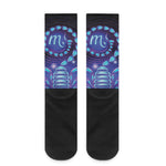 Dark Scorpio Zodiac Sign Print Crew Socks