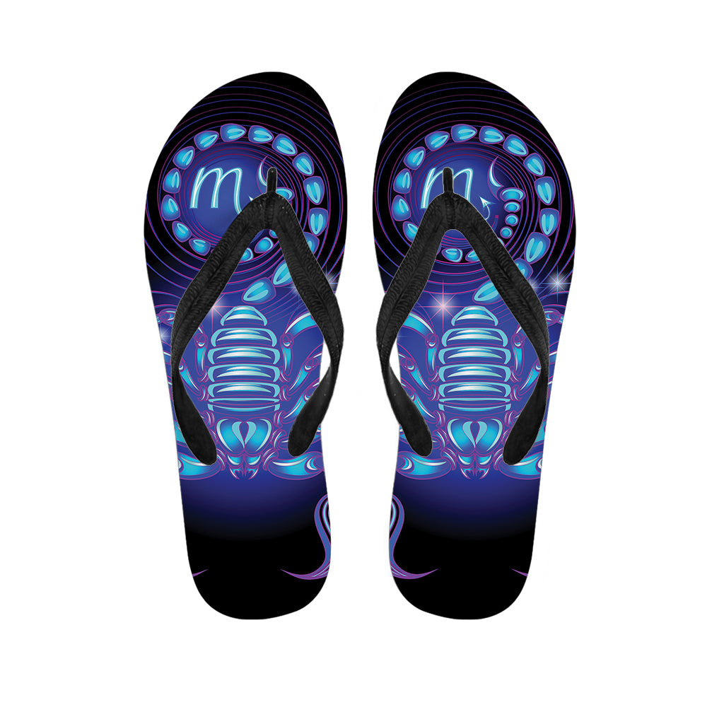 Dark Scorpio Zodiac Sign Print Flip Flops