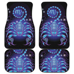 Dark Scorpio Zodiac Sign Print Front and Back Car Floor Mats