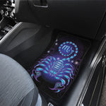 Dark Scorpio Zodiac Sign Print Front and Back Car Floor Mats