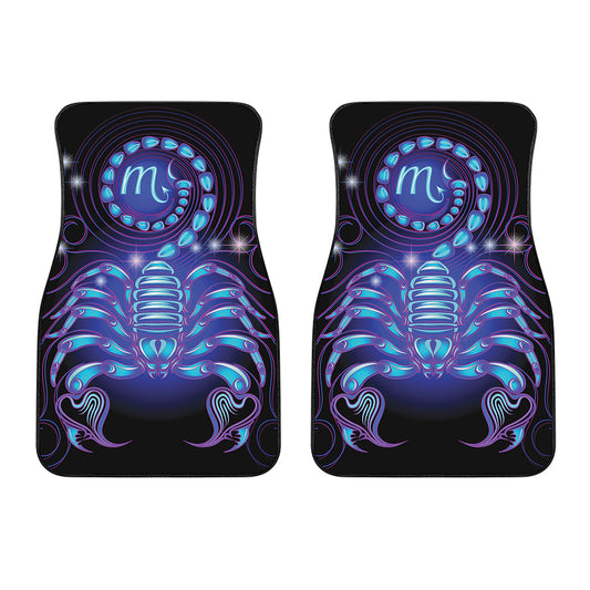 Dark Scorpio Zodiac Sign Print Front Car Floor Mats