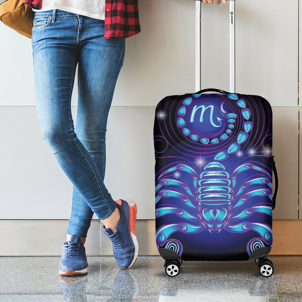Dark Scorpio Zodiac Sign Print Luggage Cover