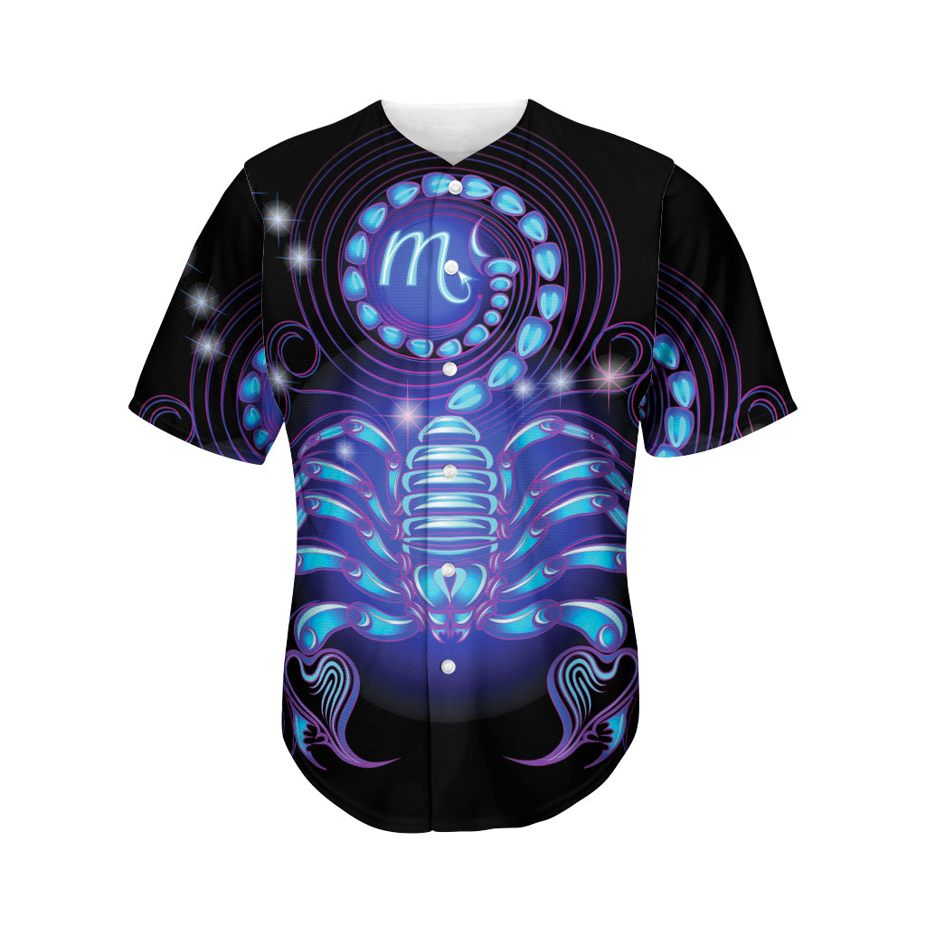 Dark Scorpio Zodiac Sign Print Men's Baseball Jersey