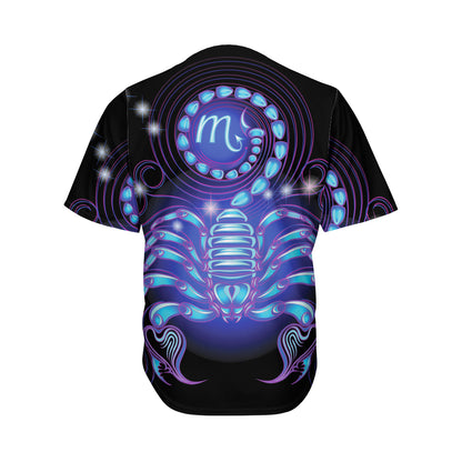Dark Scorpio Zodiac Sign Print Men's Baseball Jersey