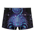 Dark Scorpio Zodiac Sign Print Men's Boxer Briefs