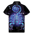 Dark Scorpio Zodiac Sign Print Men's Short Sleeve Shirt