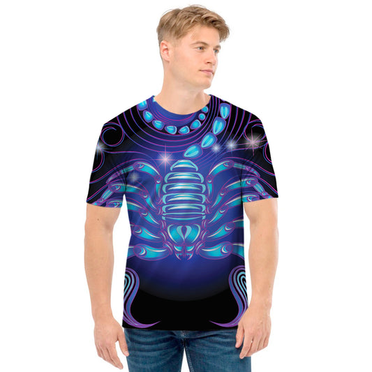 Dark Scorpio Zodiac Sign Print Men's T-Shirt