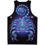 Dark Scorpio Zodiac Sign Print Men's Tank Top
