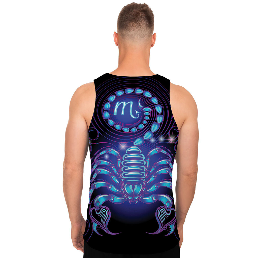 Dark Scorpio Zodiac Sign Print Men's Tank Top