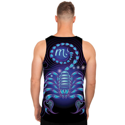 Dark Scorpio Zodiac Sign Print Men's Tank Top
