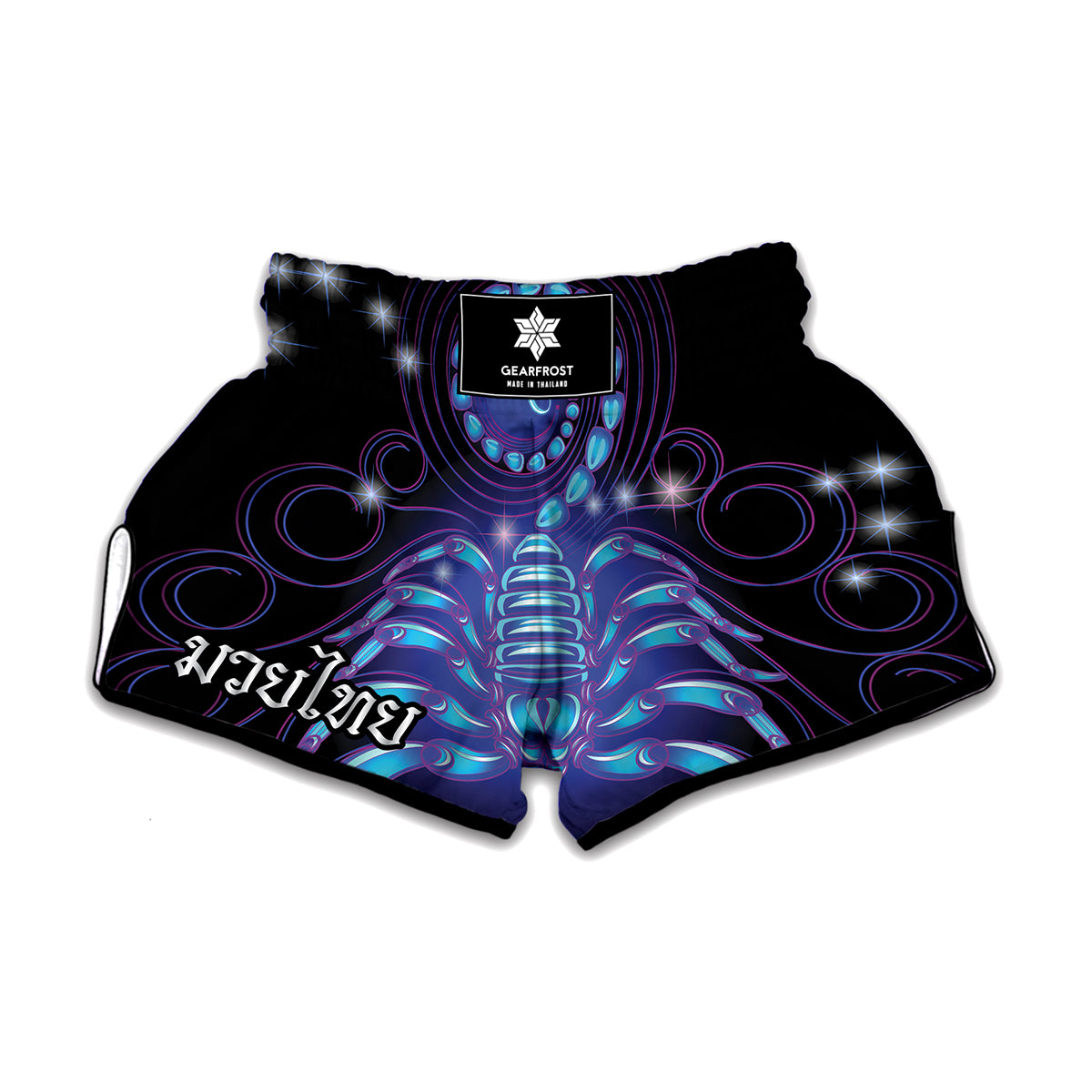 Dark Scorpio Zodiac Sign Print Muay Thai Boxing Shorts