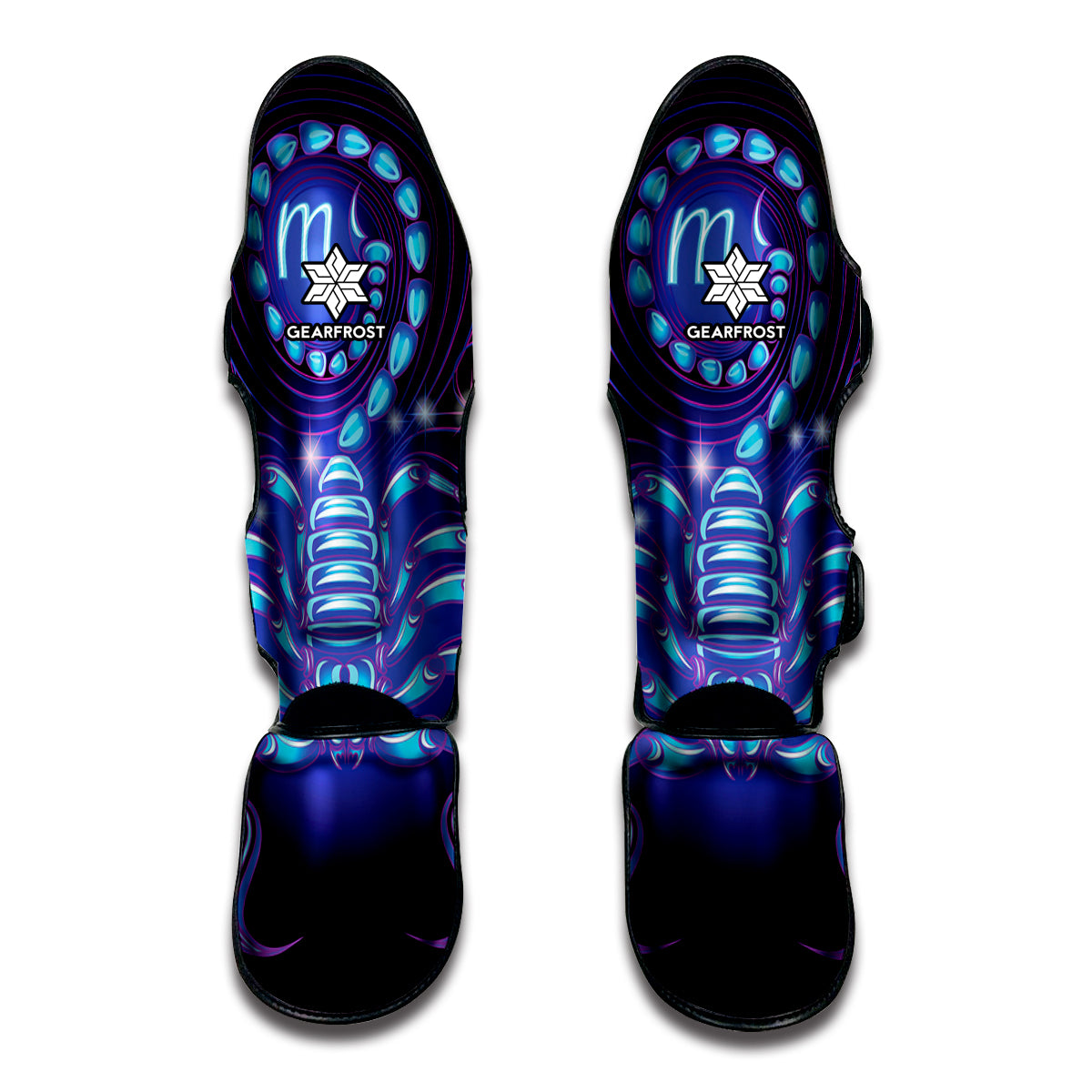 Dark Scorpio Zodiac Sign Print Muay Thai Shin Guard