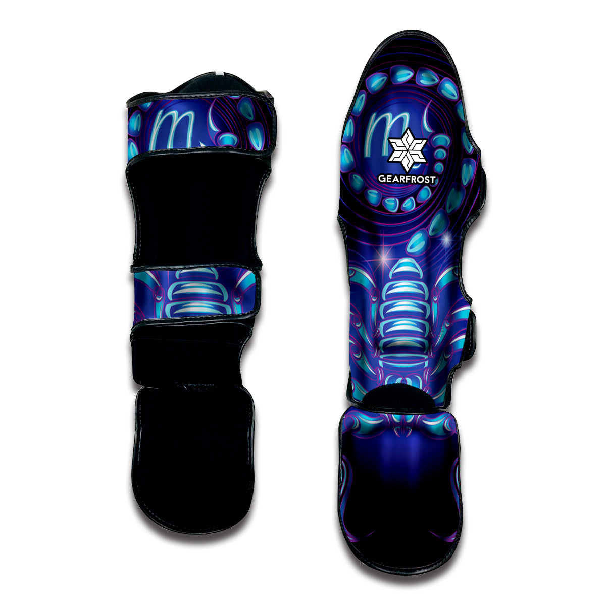 Dark Scorpio Zodiac Sign Print Muay Thai Shin Guard