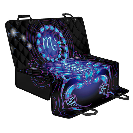 Dark Scorpio Zodiac Sign Print Pet Car Back Seat Cover