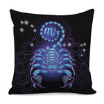Dark Scorpio Zodiac Sign Print Pillow Cover