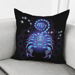 Dark Scorpio Zodiac Sign Print Pillow Cover