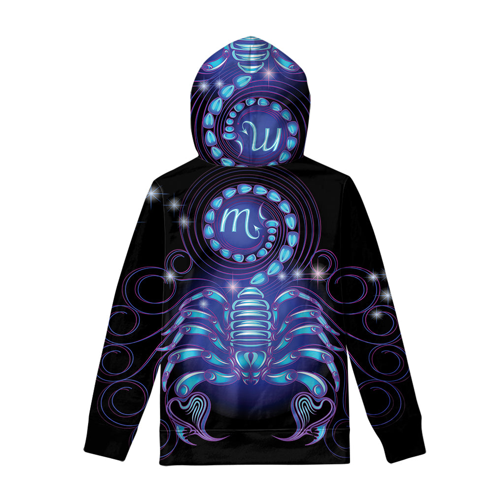 Dark Scorpio Zodiac Sign Print Pullover Hoodie