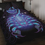 Dark Scorpio Zodiac Sign Print Quilt Bed Set