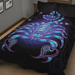 Dark Scorpio Zodiac Sign Print Quilt Bed Set