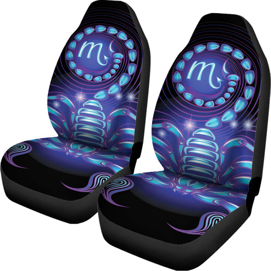 Dark Scorpio Zodiac Sign Print Universal Fit Car Seat Covers