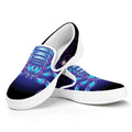 Dark Scorpio Zodiac Sign Print White Slip On Sneakers