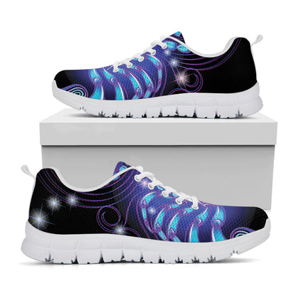Dark Scorpio Zodiac Sign Print White Sneakers