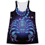 Dark Scorpio Zodiac Sign Print Women's Racerback Tank Top