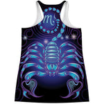 Dark Scorpio Zodiac Sign Print Women's Racerback Tank Top