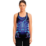 Dark Scorpio Zodiac Sign Print Women's Racerback Tank Top