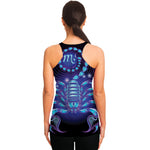 Dark Scorpio Zodiac Sign Print Women's Racerback Tank Top