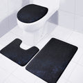 Dark Space Print 3 Piece Bath Mat Set